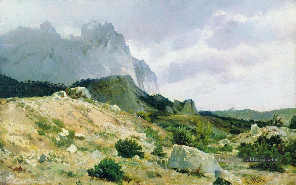 rivage rocheux 1879 paysage classique Ivan Ivanovitch Peintures à l'huile